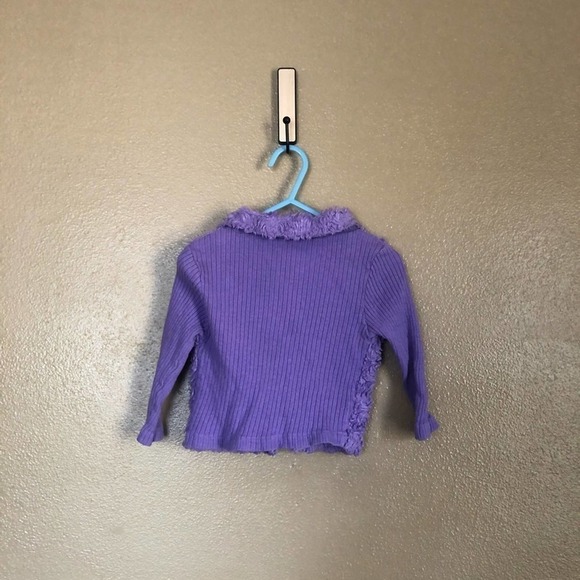 Little Lass Purple Cardigan Size 24M - Picture 3 of 3
